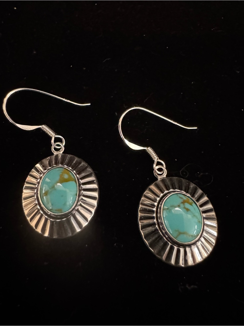 Turquoise Stone sterling Silver-Accent Drop Earrings - Women Jewelry
